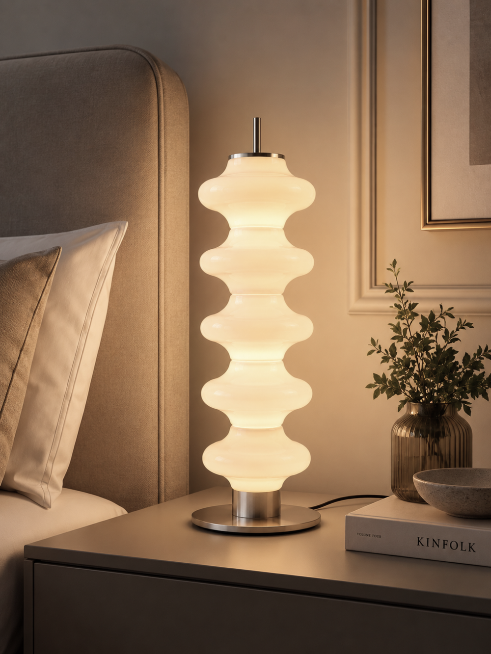 Table lamp, accordion design