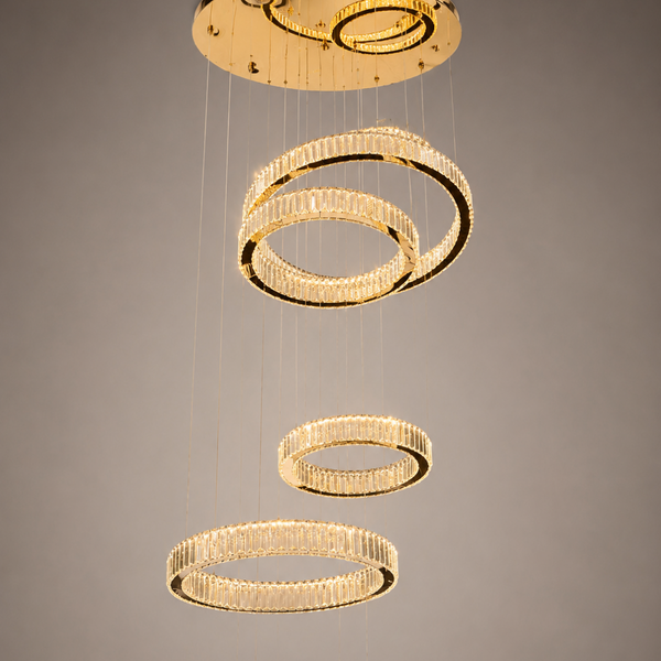 "SPIRAL RINGS" CHANDELIER