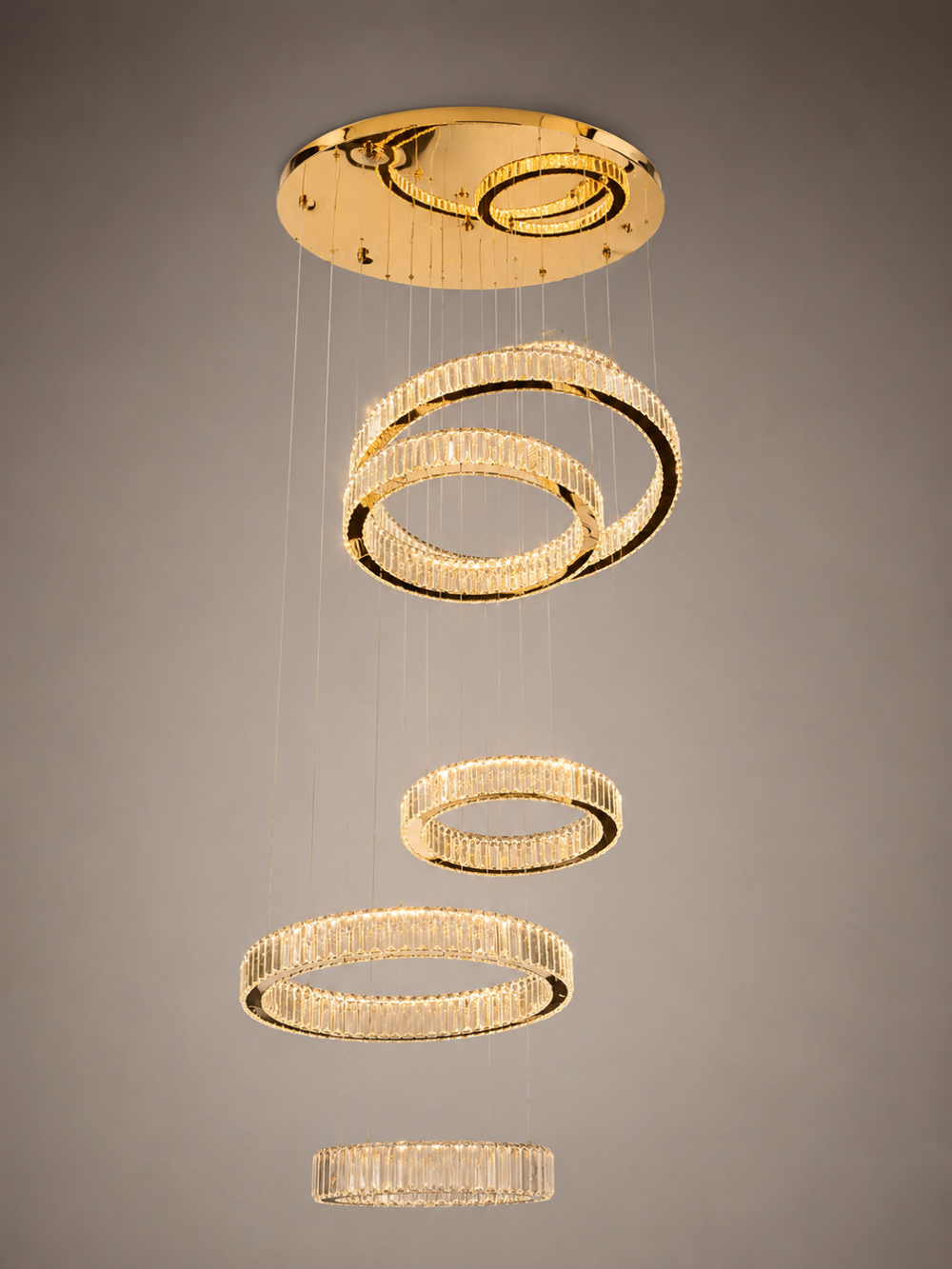 "SPIRAL RINGS" CHANDELIER